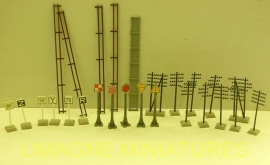 b29 241 jouef panneaux signalisation et pylones electrique