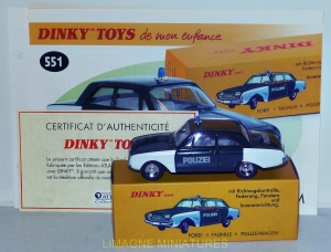 b38 130 dinky toys atlas ford taunus 17m polizeiwagen ref 551